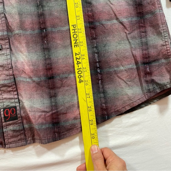 Panhandle Shirt Floral Plaid Men’s XL Western Metal Snap Button Slim long sleeve - Picture 8 of 12